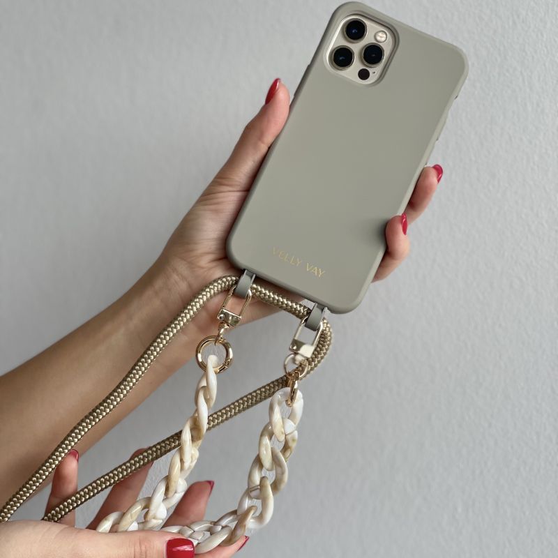 Set Cold Stone - Greygold & Dubai Kette-iPhone 16