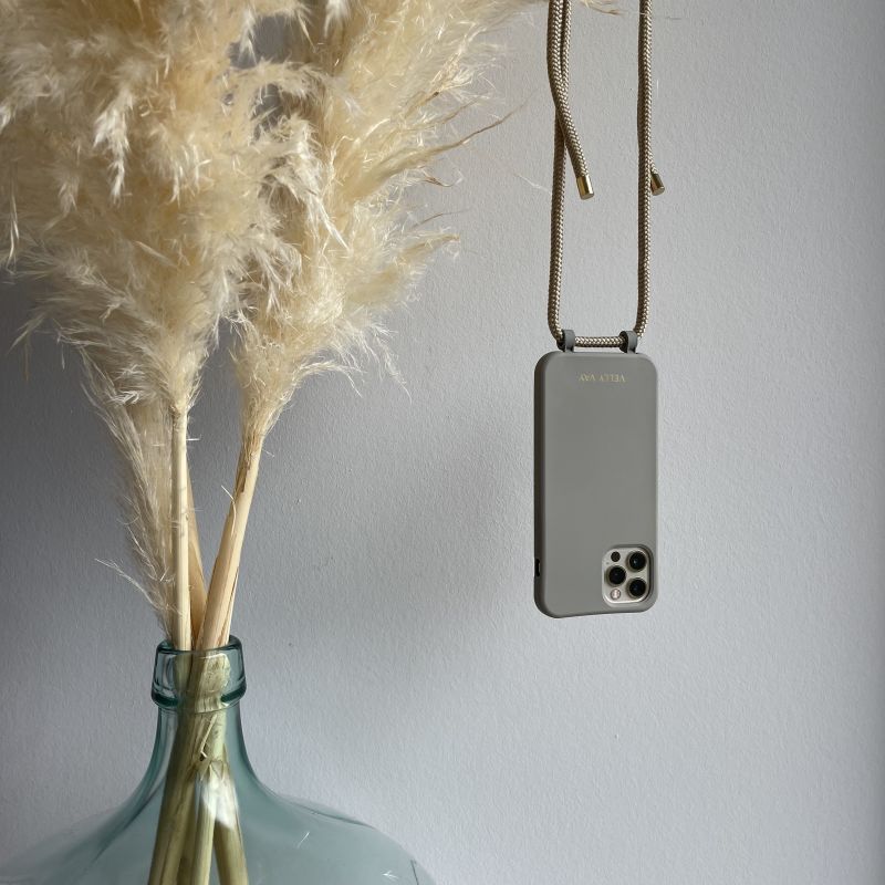 Cold Stone Case 2 in 1 - Greygold Handyband-iPhone 16