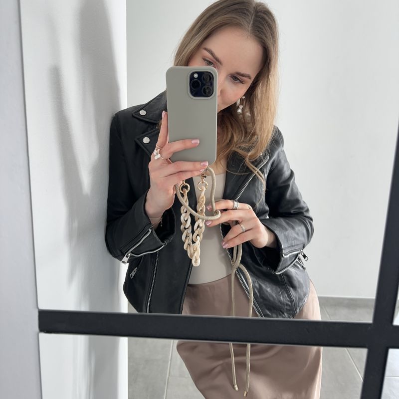 Set Cold Stone - Greygold & Dubai Kette-iPhone 16