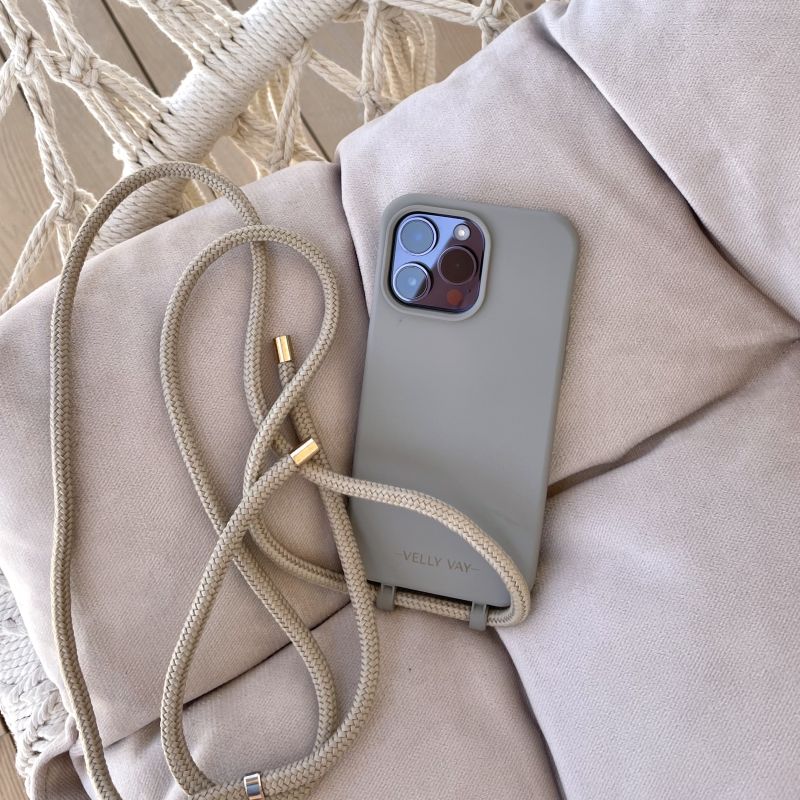 Cold Stone Case 2 in 1 - Greygold Handyband-iPhone 16