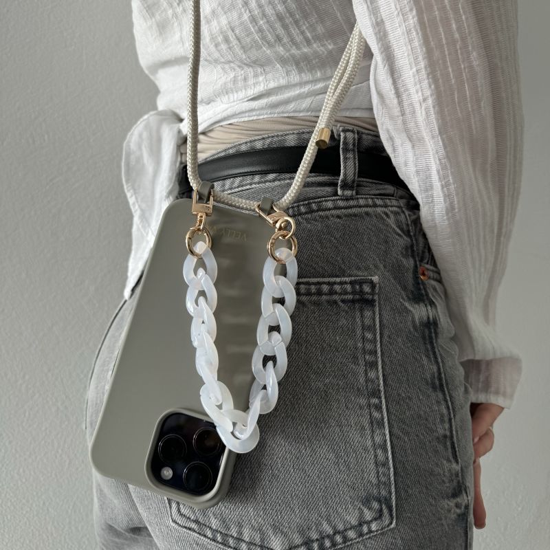 Set Cold Stone - Pearl & Arctic Kette-iPhone 16
