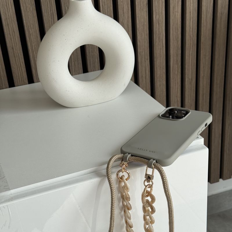Set Cold Stone - Greygold & Dubai Kette-iPhone 16