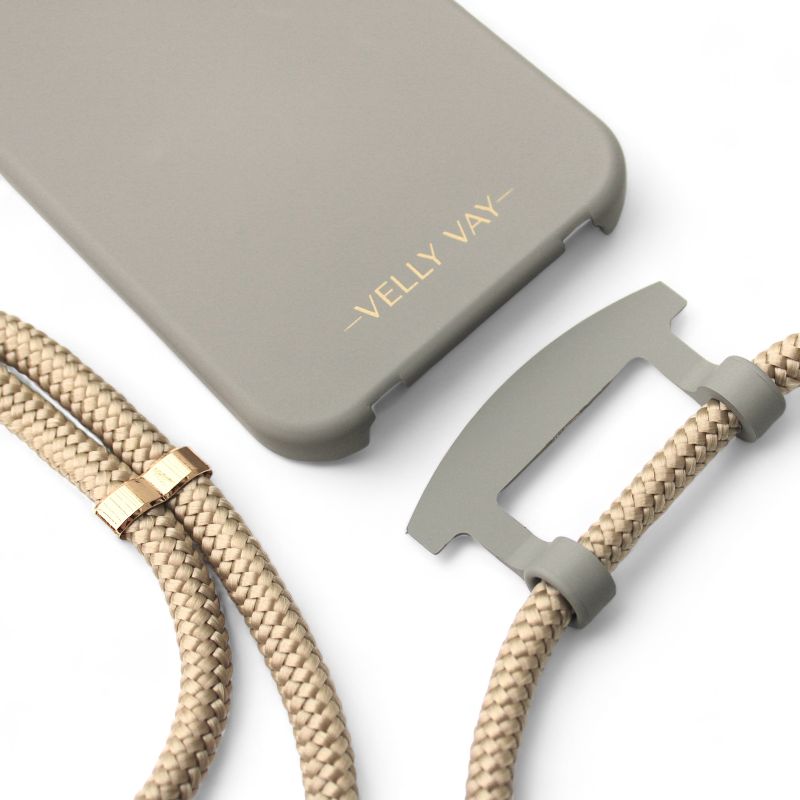 Cold Stone Case 2 in 1 - Greygold Handyband-iPhone 16