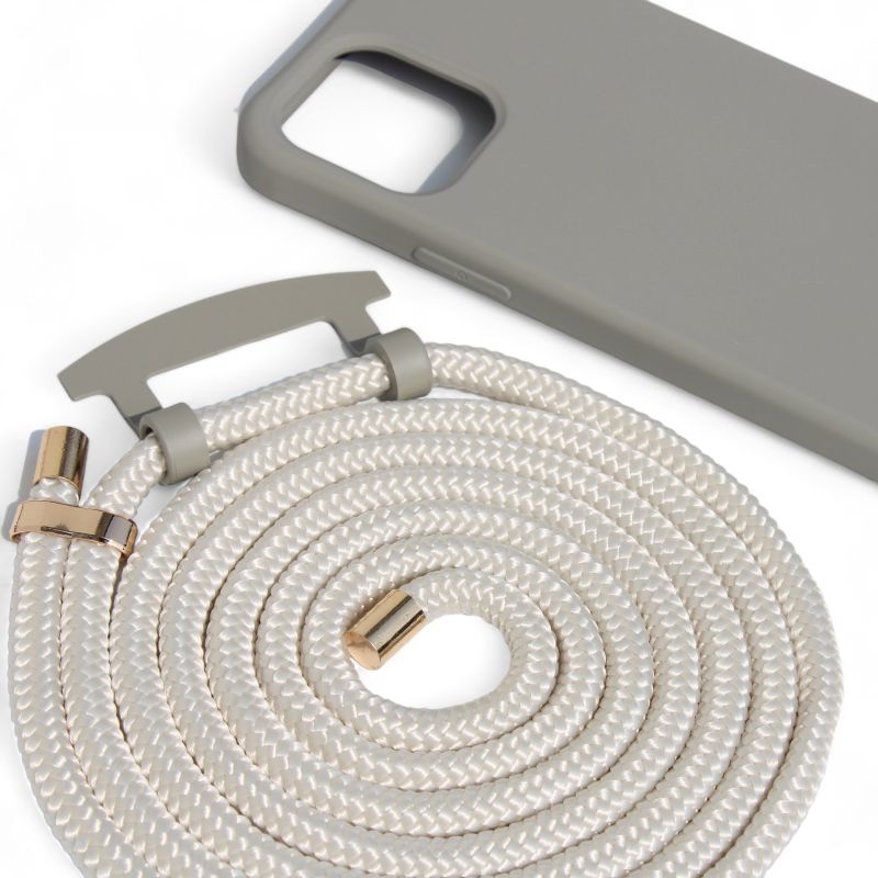 Cold Stone Case 2 in 1 - Pearl Handyband-iPhone 16