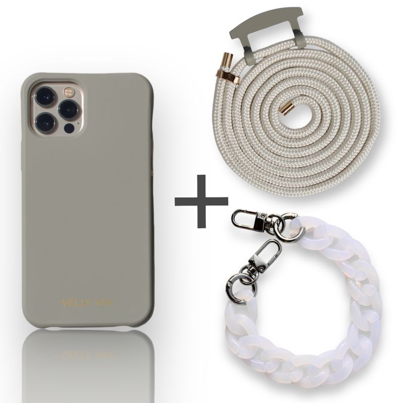 Set Cold Stone - Pearl & Arctic Kette-iPhone 16