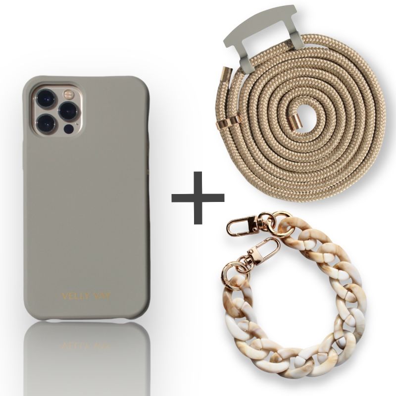 Set Cold Stone - Greygold & Dubai Kette