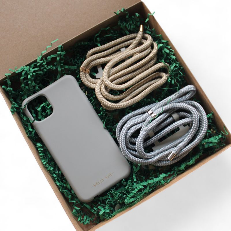 Weihnachtsset Cold Stone - Greygold & Mouse Grey-iPhone 16