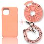 Set Peach - Apricot & Paris Kette